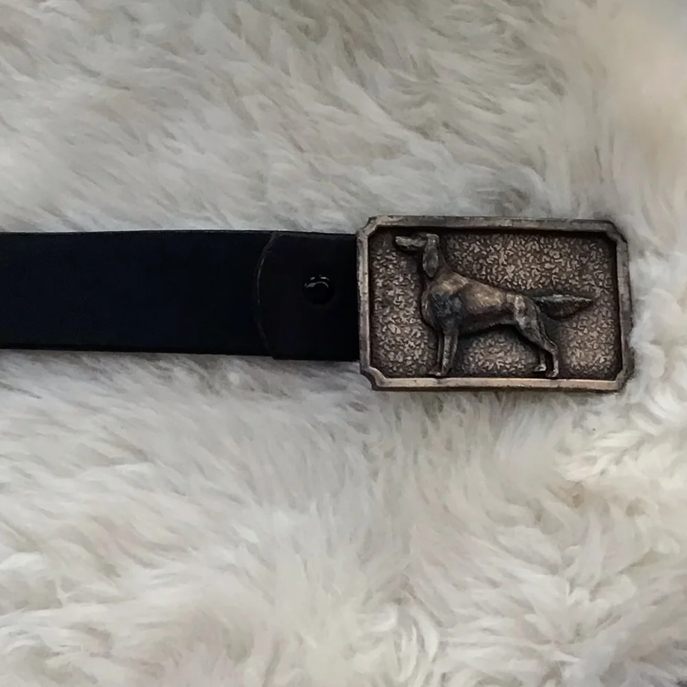 Bergamot Brass Works The Pointer Bronze Belt Buckle and Leather Belt Strap